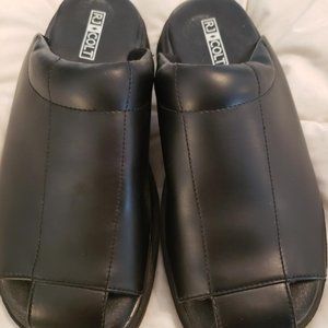 RJ Colt Black Leather Sandals 8.5m